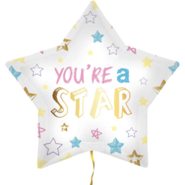 You'r a Star - Ster Folie Ballon - 18 Inch/45cm