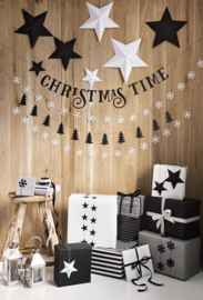 Slinger - Garland sneeuwvlok - winterslinger - wit - 1.80 m - ballonplus