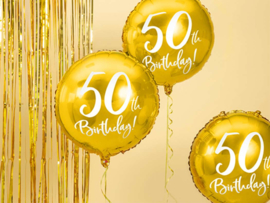 50 th Birthday! - Gouden Folie Ballon - 18 Inch/45 cm