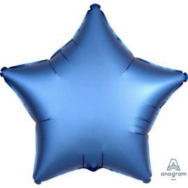 Ster - Satin Luxe Metallic Blauw - Folie Ballon - 17 Inch/43 cm