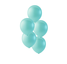 Licht groene ballonnen om te vullen met helium - Metallic licht groen - glans  ballonnen - 30 cm - 5stk