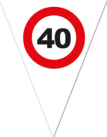 40 - Verkeersbord - Vlaggenlijn - 500cm