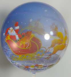 Bubbles - Kerst man met arreslee - 2 kanten - 22 Inch/ 56cm