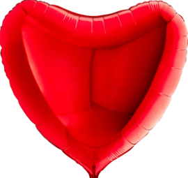 Hart - Rood - XXL - Folie Ballon -36Inch/90 cm