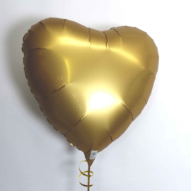 Gouden Hart - Satijn Luxe  - Folie Ballon - 17 Inch/43cm