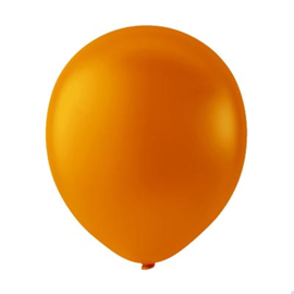 Oranje ballonnen om te vullen met helium - Metallic - glans ballonnen - 30 cm - 5stk