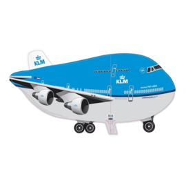 Vliegtuig - KLM - Boeing 747 - Folie Ballon - XXL - 95x45cm