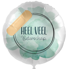 Heel Veel Beterschap - Rond Folie Ballon - 17 Inch/43cm