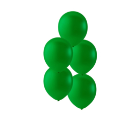 Donker groen kleurige ballonnen om te vullen met helium - Metallic - glans ballonnen - 30 cm - 5stk