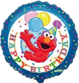 Happy Birthday - Ernie met Ballonnen - folie ballon - 18 Inch / 45cm