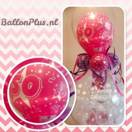 50 - nummer - div. kleuren - latex ballon - 11 inch/27,5cm
