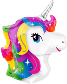 Regenboog - Eenhoorn / Unicorn - XL Folie ballon - 17x 22 Inch /43x56cm