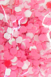 Confetti - Roze & Wit - papier / klein - 25 gr.