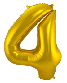 Cijfers - 1, 2, 3, 4, 5, 6, 7, 8, 9, 0 - Goud - XXL Folie Ballon - Nummer - 34inch./86cm