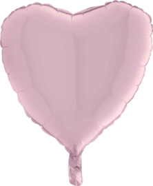 Hart - Baby Roze - Folie Ballon - 17 Inch / 43 cm
