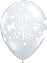 MR & MRS - Transparant - Latex ballon - 11Inch / 27,5cm