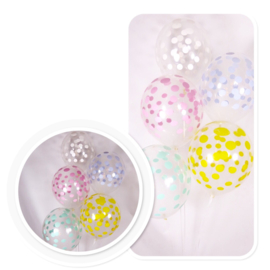 My Little Day - Confetti - Pastel Kleuren Geprint - Latex Ballon - 12 Inch. / 30 cm