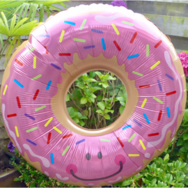 Donut  - XXL Folie Ballon - Roze - 30 Inch/76cm