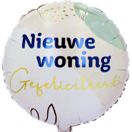 Nieuwe Woning Gefeliciteerd - Rond Folie Ballon - 18 Inch/45cm