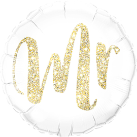 MR - Folie Ballon - Glitter Goud - 18 Inch/46cm