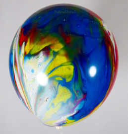 Marmer Ballonnen - Multi Color - Latex Ballon - 14 Inch / 35 cm - 5 st.