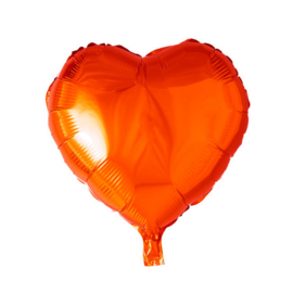 Hart - Oranje - Folie Ballon - 18 Inch/46cm