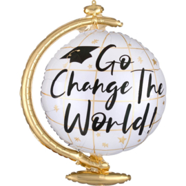 Go Change the World! Wereldbol - Folie Ballon - 23 Inch./58cm