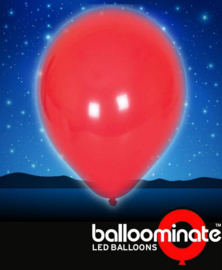 Balloominate - Led Ballonnen - Rood - 5 st./27,5 cm