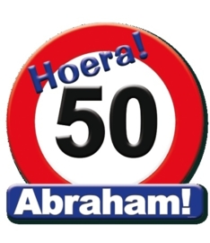 Huldeschild 50 jaar Abraham