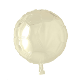 Rond - Ivoor - Folie Ballon - 18 Inch/ 46cm