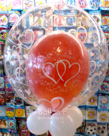Decoratie Helium Ballon  - 16/15/60 - Harten-24 Inch/60cm