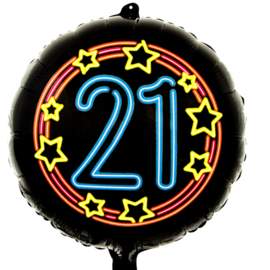 21 - Neon Rond Folie Ballon- 18 inch/46cm