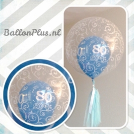 80 - nummer - div. kleuren - latex ballon - 11 inch/27,5cm