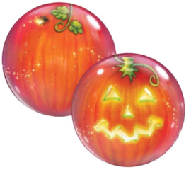 Pompoen -Smile- Halloween -  Bubbles Ballon - 22 Inch / 56 cm.