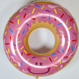 Donut  - XXL Folie Ballon - Roze - 30 Inch/76cm