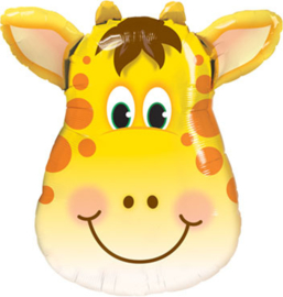 Giraffe - Vrolijk - XXL Folie Ballon - Geel/Bruin - 32Inch/81 cm