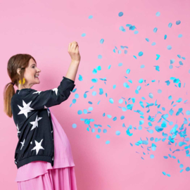 DIY: Ready to Pop!- Grote Zwarte Gender Reveal Ballon -Incl. Roze of Blauwe confetti - 36 inch/90 cm