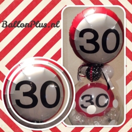 30 Folie ballon -  verkeersbord - 18 inch/45 cm