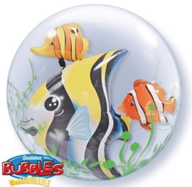Bubble Ballon - Tropische vissen - dubbele ballon-24inch/61cm.