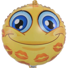 Emoticon - Emoji - Kusjes - Folie Ballon 18 Inch. /46cm