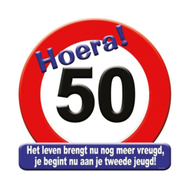 Huldeschild  Hoera 50!    (Abraham/Sarah)
