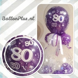 80 - nummer - div. kleuren - latex ballon - 11 inch/27,5cm