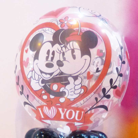 Disney Ballon - Mickey & Minnie Mouse - I Love You Bubble Ballon -22Inch/56cm