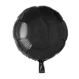 Rond - Zwart - Folie Ballon - 18 Inch/ 46cm