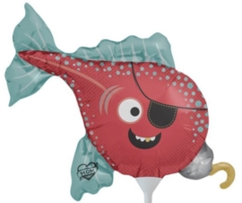 Pirate Vis - Mini Folie Ballon - 14 Inch/ 36cm