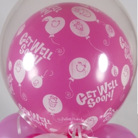 Get Well Soon - Div. Kleuren - Latex Ballonnen - 12 Inch / 30 cm - 5st.