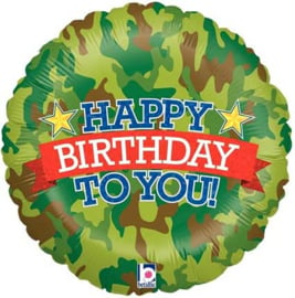 Happy Birthday to You! - Camouflage print - Folie ballon - 18 Inch/46cm