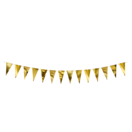 DIY Vlaggen lijn- Goud  - 13 vlaggetjes 13.5 cm/ 215cm