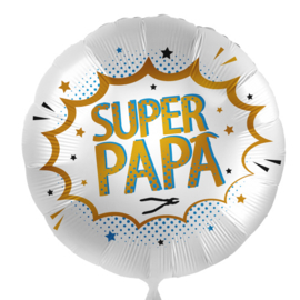 Super Papa - Rond Folie Ballon 17 inch/43cm