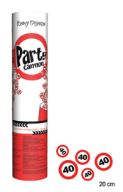 Party Popper - Confetti Shooter - 40 - Verkeersbord - 20 cm